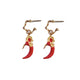 Chili Red Velvet Tiny Hoops