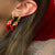 Chili Red Velvet Tiny Hoops